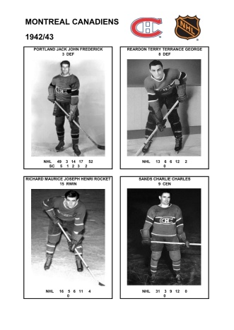 NHL mtl 1942-43 foto hracu7
