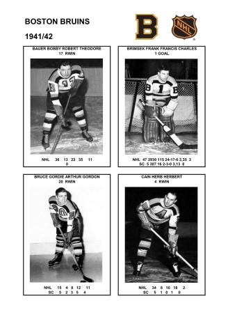 NHL bos 1941-42 foto hracu1