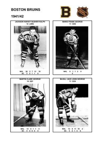 NHL bos 1941-42 foto hracu5