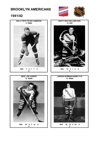 NHL bro 1941-42 foto hracu4