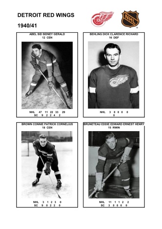 NHL det 1940-41 foto hracu1