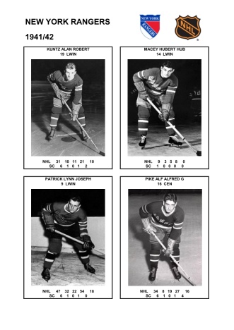 NHL nyr 1941-42 foto hracu3