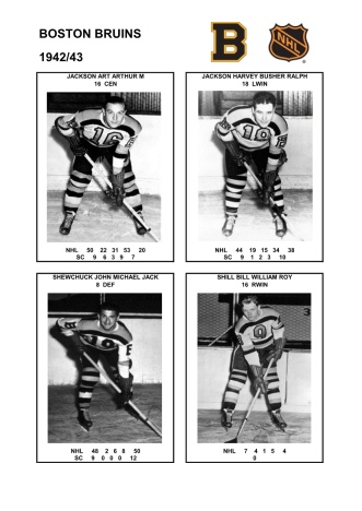 NHL bos 1942-43 foto hracu5